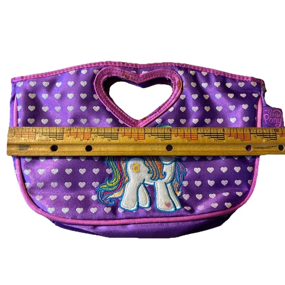 \ RARE Hasbro My Little Pony girl's Purple handbag  carrier bag purse VTG 2004